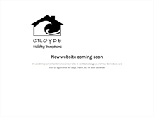 Tablet Screenshot of croydeholidaybungalows.co.uk